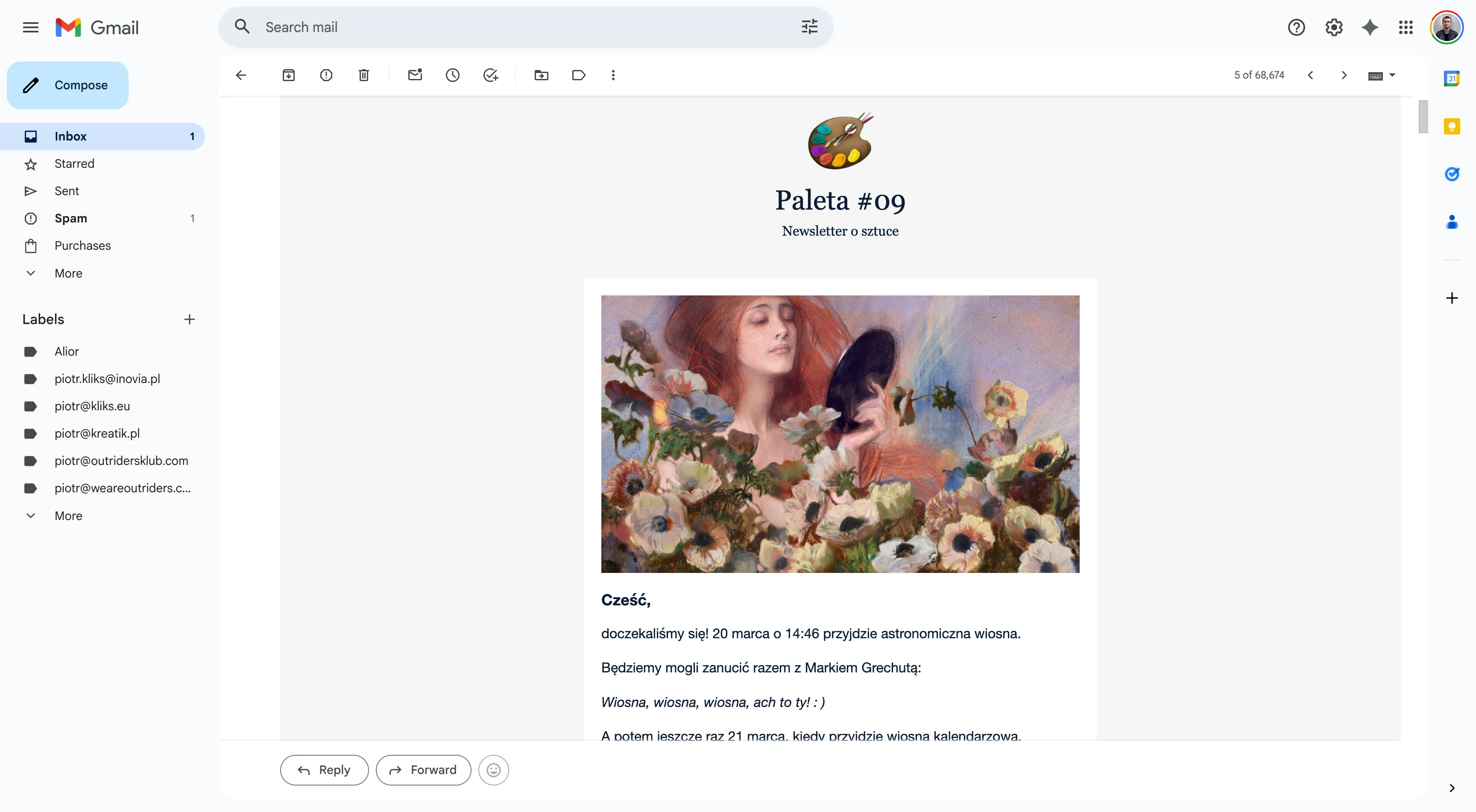 Gablotki newsletter view 2