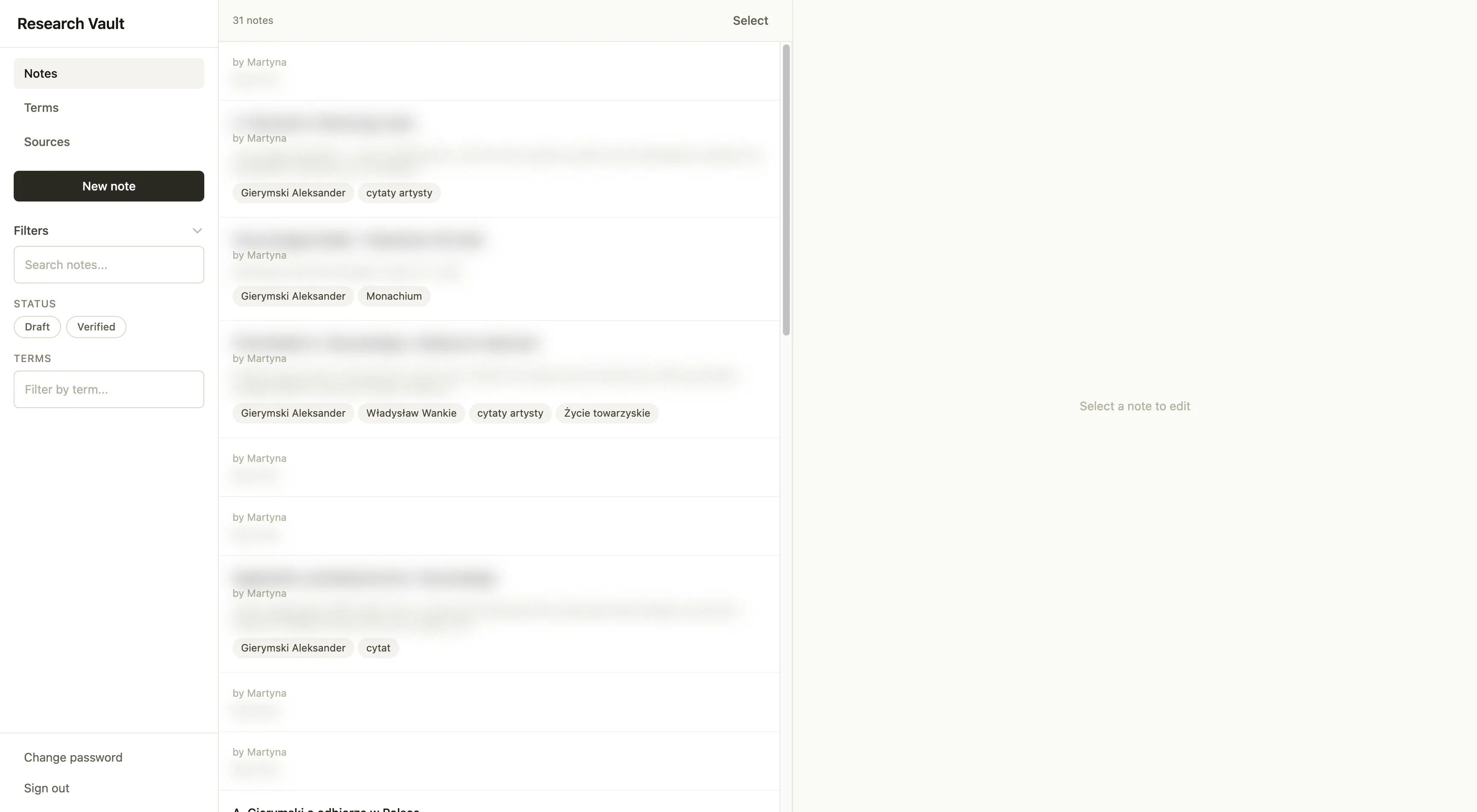 Research notes system view 1
